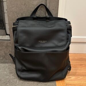 Mina Baie Vegan Leather Kinney Diaper Bag Backpack